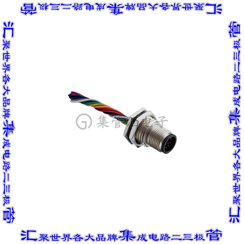 M12A-10PMMS-SF8C15 连接器接插件CONN PLUG ML 12P WIR LEAD 0.4
