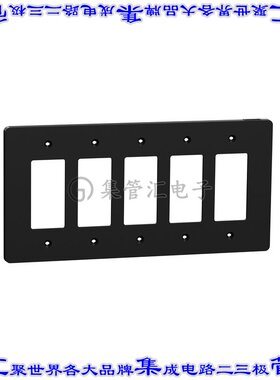 SQWS141005BK 连接器接插件5 GANG MID+ WALL PLATE BK