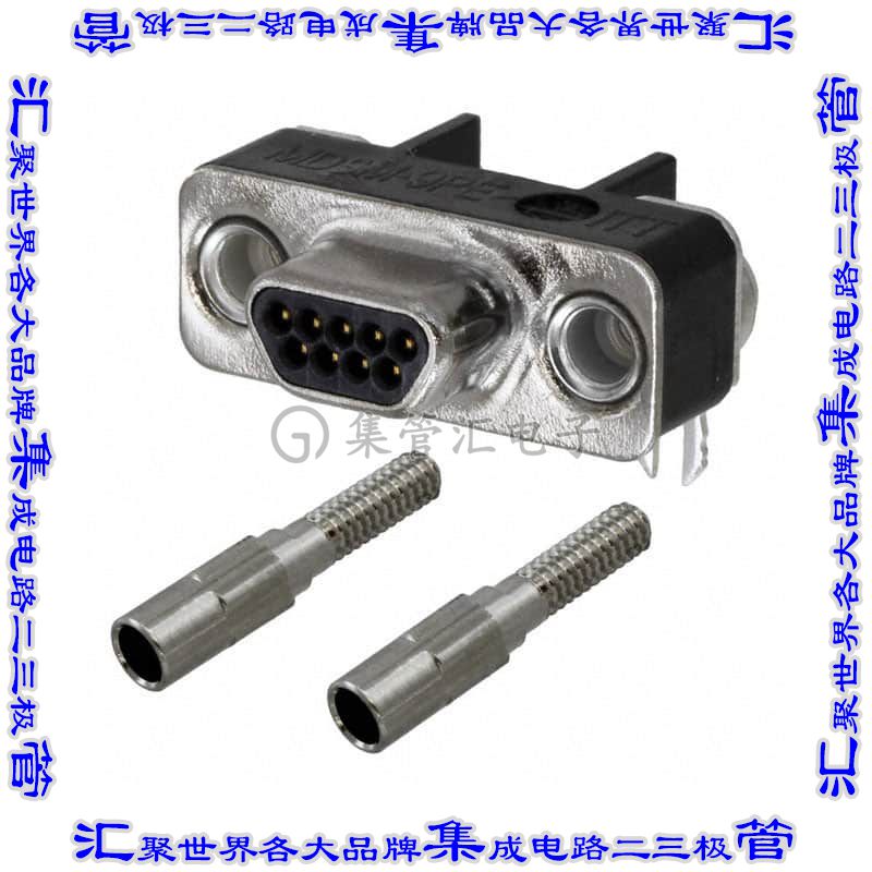 MDSM-9PE-Z10-VR25 连接器接插件CONN MICRO-D PLUG 9POS R/A SLD