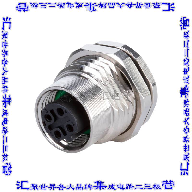 CDM1203-04D-FP-F16-67 连接器接插件M12 FEMALE PANEL MOUNT,PCB