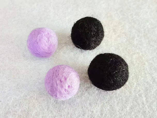 X48DIY手工制作2厘米羊毛毡戳戳乐马卡龙球成品饰品耳环材料配件