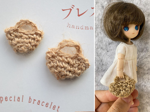 手作小拎包麻绳钩编森系