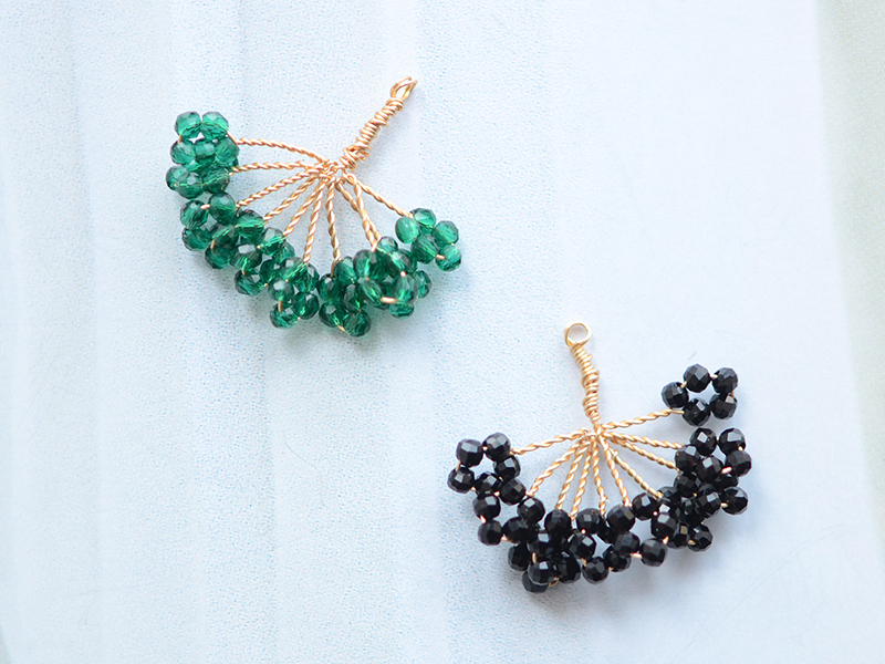 孔雀手工绕线耳饰吊坠成品1个