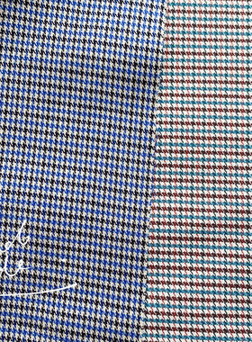 LB26 蓝色系千鸟格布 DIY娃衣服布料面料布头 50x55cm一块