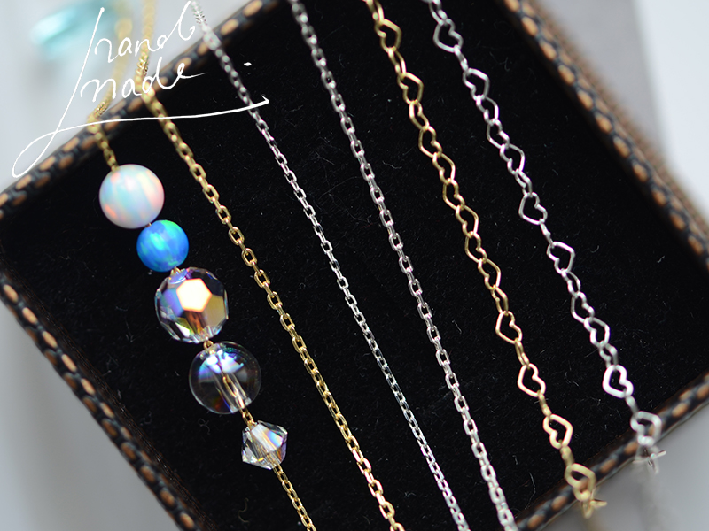 特细方形o意大利进口银镀14k链条