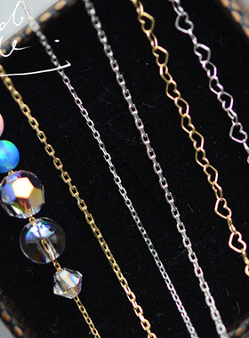 IL03 罕见特细0.9 1.1mm 方形O链条意大利进口 925银 镀14k厚金