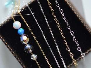 925银 IL03 方形O链条意大利进口 1.1mm 镀14k厚金 罕见特细0.9