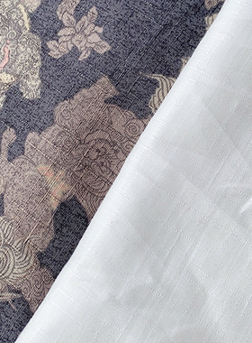 LB47 白色和灰色麒麟竹节棉布 DIY娃衣 衣服布料面料布头辅料OB11