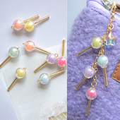 SZ371 blingbling彩色棒棒糖吊坠手工成品配件DIY挂件手工材料4个