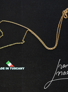 IL04 特细0.9mm可打开 意大利进口 精细925纯银项链14k镀金锁骨链