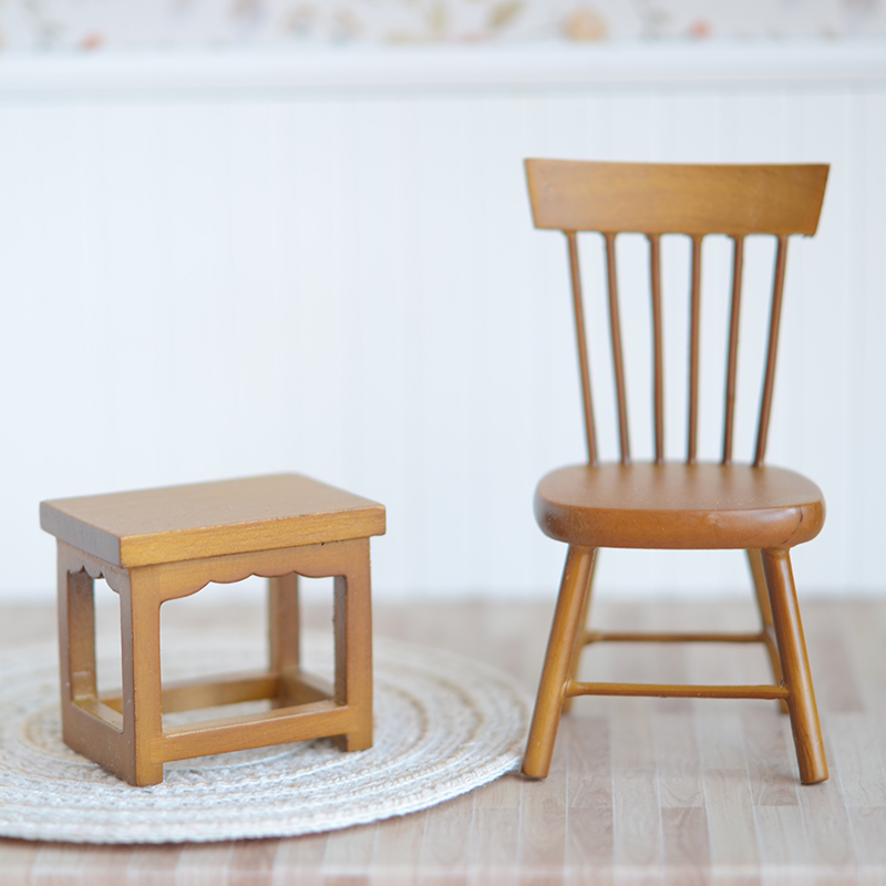 LM13 手工上漆迷你小椅子花架微缩娃屋道具 BJD12分娃娃OB11