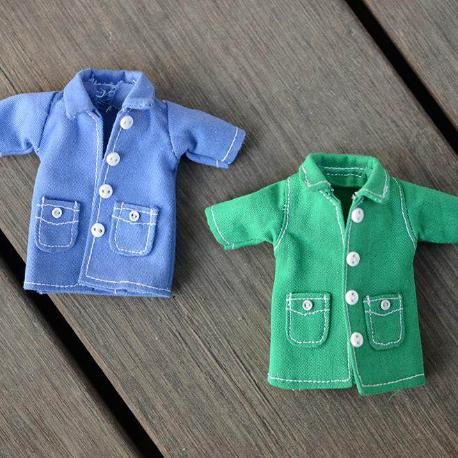 OS21 休闲外套长款外衣 娃衣材料包 OB11 DIY布料纸样 12分BJD