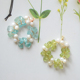 DIY吊坠耳饰饰品成品 SZ228 1个 白蝶贝 橄榄石 夏野 花环