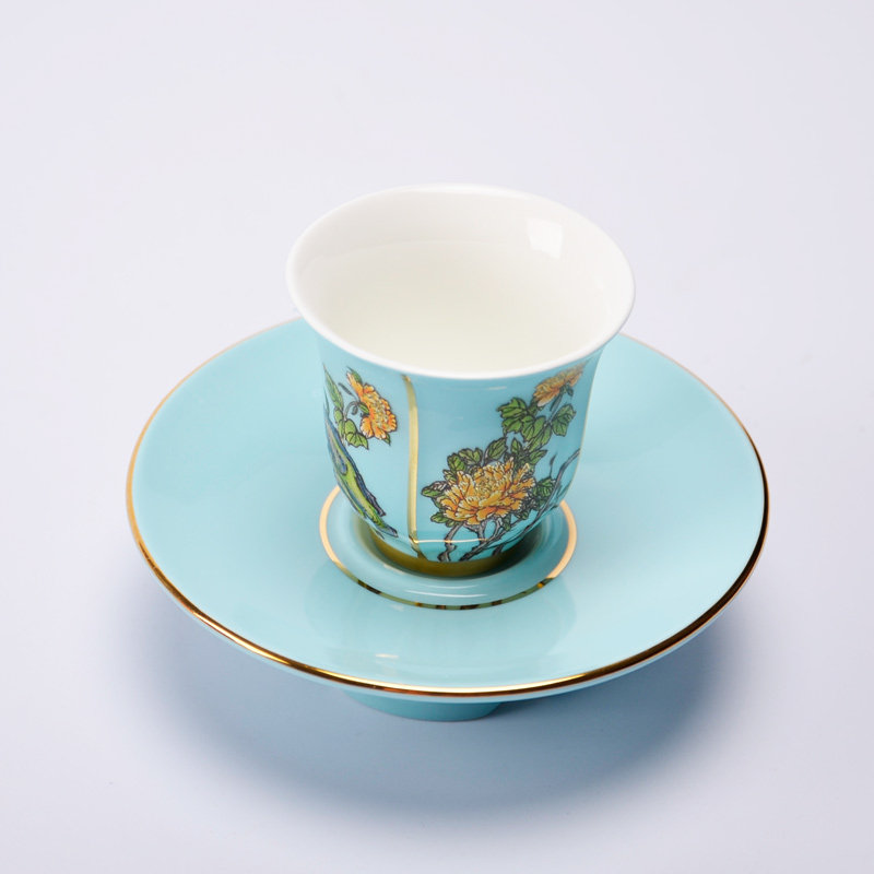 国瓷永丰瓷正品夫人瓷陶瓷功夫茶具配件功夫茶杯50ML单杯茶托　,餐饮具,功夫茶具,淘宝优惠券,粉丝福利购,淘宝优惠卷