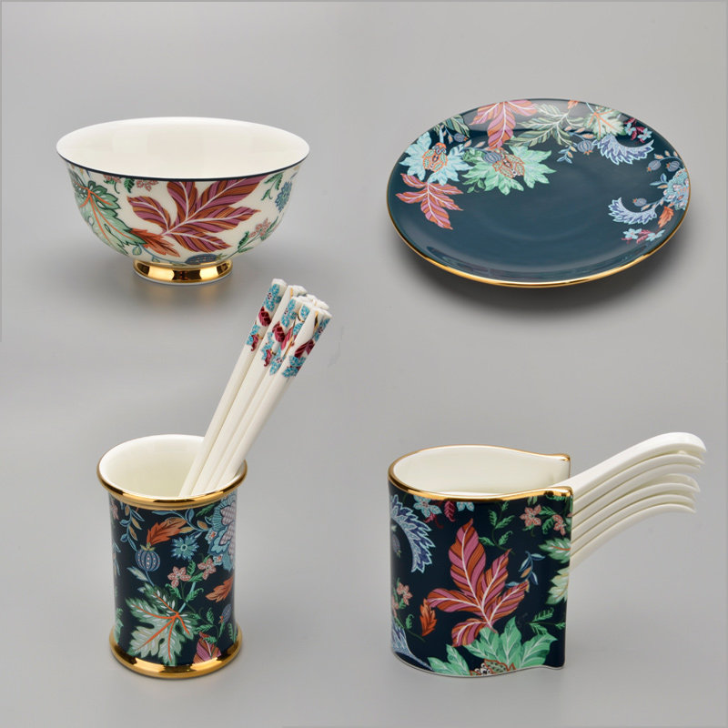 国瓷永丰瓷正品幸福礼幸福满园餐具饭碗平盘骨碟汤盘菜盘调羹小勺,餐饮具,碗,淘宝优惠券,粉丝福利购,淘宝优惠卷