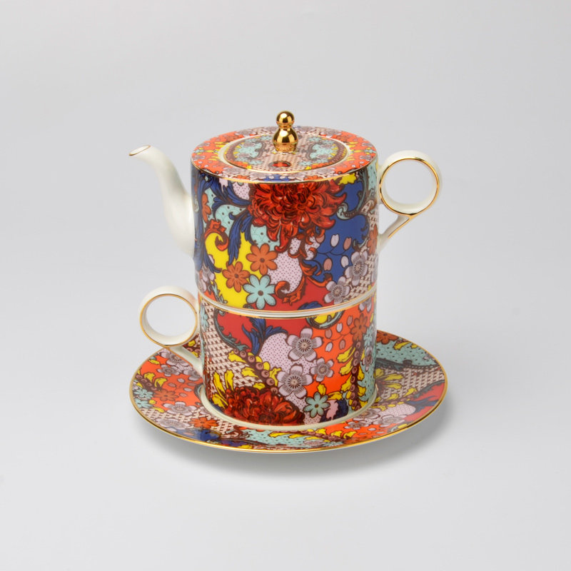 国瓷永丰瓷繁花似锦4头高端咖啡具套装1壶1杯陶瓷茶具茶杯茶壶,餐饮具,咖啡套具,淘宝优惠券,粉丝福利购,淘宝优惠卷