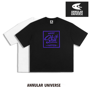 好事发生 make shit happen 纯色纯棉重磅男女全长绒重磅短袖圆领