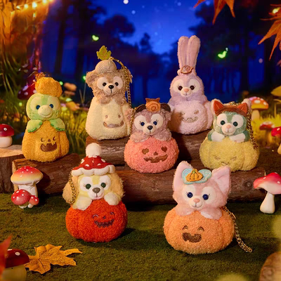 上海迪士尼2025万圣南瓜系列玲娜贝儿饼饼露露挂件钥匙圈玩偶礼物