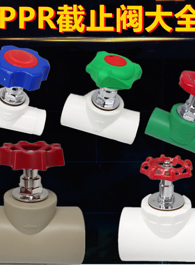 ppr截止阀水管开关4分20 251寸90 110阀门加厚铜芯止水阀门配件