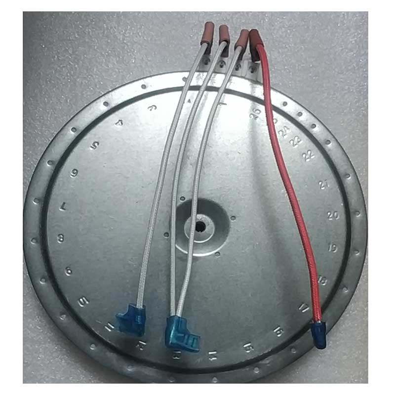 20cm电陶炉发热炉盘四根接线脚三环七环火四插接脚加热盘2400w