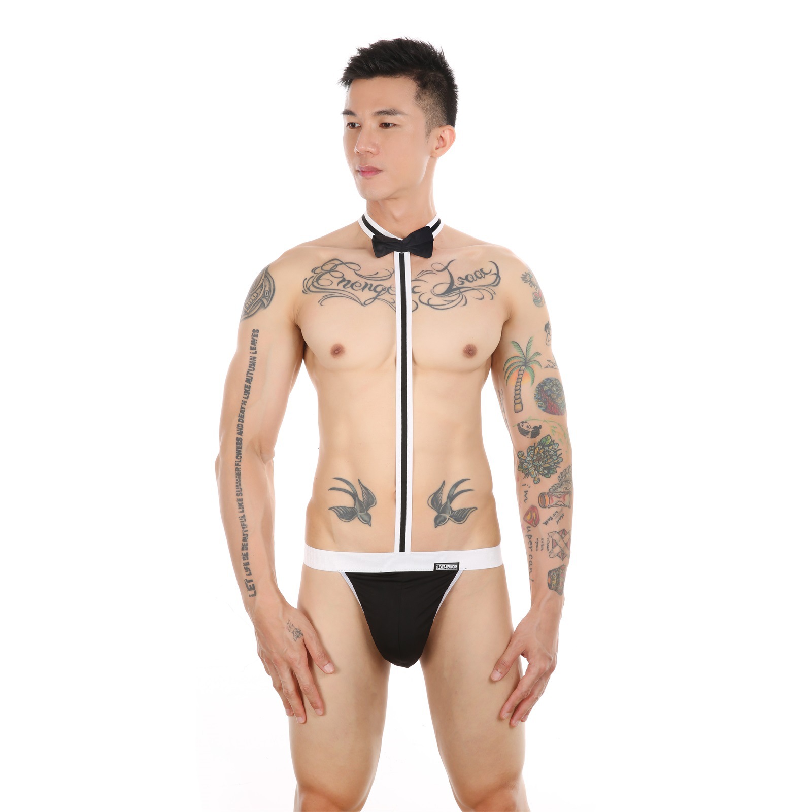 男士性感诱惑潮流男仆角色连体裤