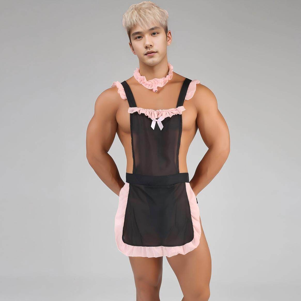 性感男士大码肚兜cosplay夜店酒吧表演服青年男生内衣二次元可爱