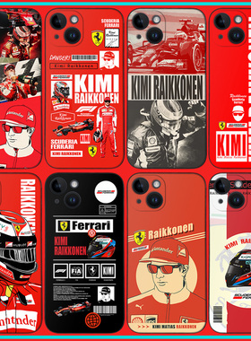 莱科宁F1赛车手机壳ip11/12/13/14plus/15promax软壳XR保护套P40 mate60 米14 IQOO11