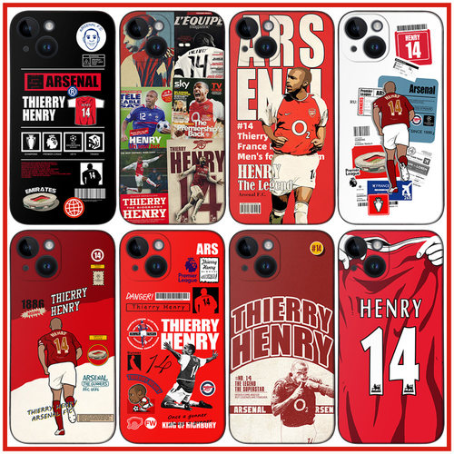 亨利手机壳ip13mini/14plus/15promax阿森纳P50/60硅胶软壳IQOO11/12足球pura70mate50/60荣耀200 RENO10米14