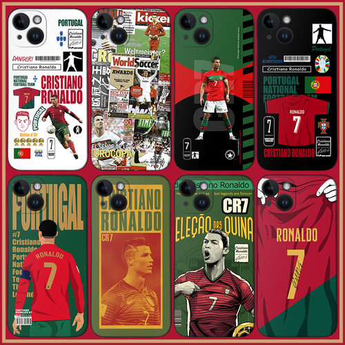 C罗 葡萄牙手机壳ip13mini/14plus/15promax硅胶软壳足球pura70欧洲杯mate60荣耀100世界杯IQOO12 米14 S24+