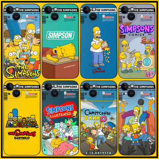 辛普森一家手机壳15promax动画ip14plus美式pura70/P60全包边S24+硅胶软壳mate60动漫荣耀100 K70米14 IQOO12