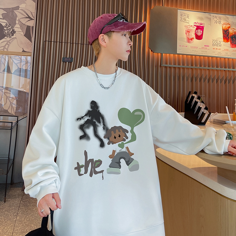已注册供抖音直播高品质重磅菠萝格宽松男卫衣W2034P45控68,男装卫衣,电商C408-1(原B339-1)