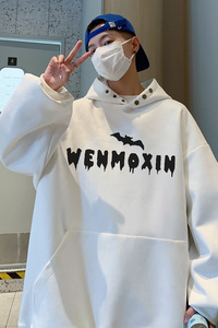 已注册抖音直播得物高品质麂皮绒宽松男连帽卫衣外套W7031P55控79图片