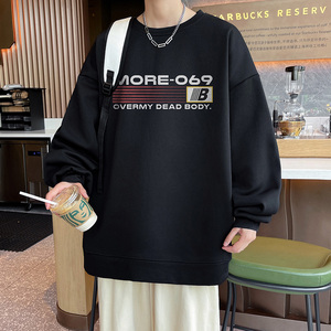港风供直播抖音高品质重磅菠萝格宽松男卫衣W2066P45控68图片