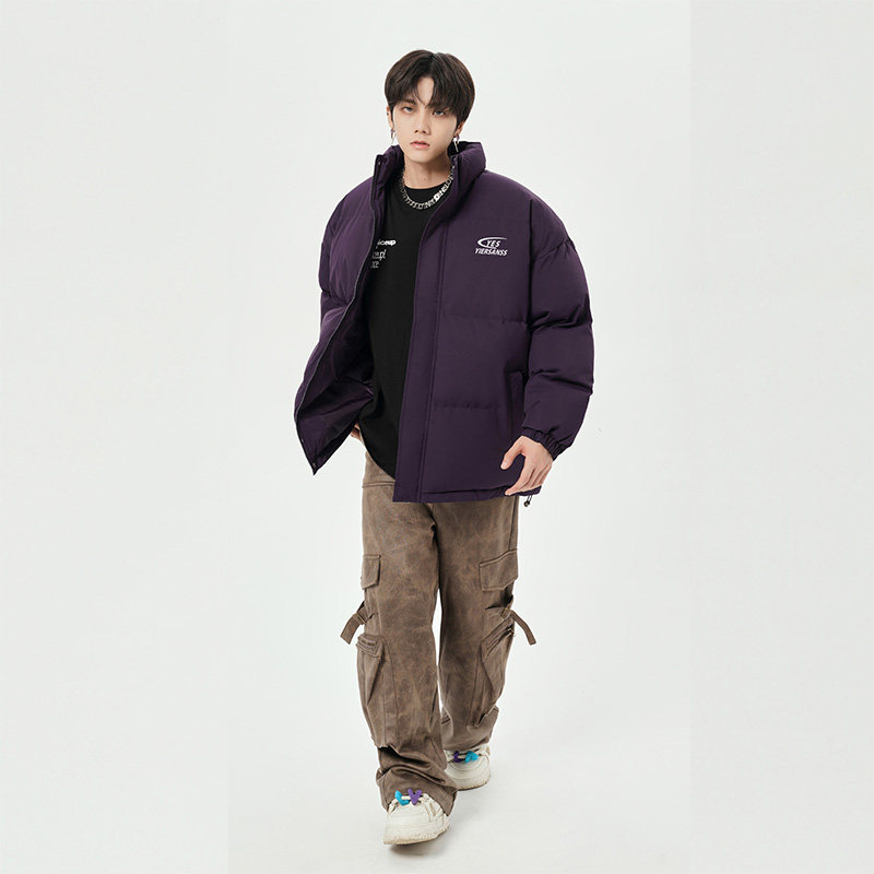 日系直播抖音高品质宽松男面包服羽绒棉棉衣外套M1048P90图片