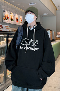 新款港风抖音直播得物高品质男宽松连帽卫衣外套W5052P45控68图片