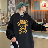 港风供直播抖音高品质重磅菠萝格宽松男卫衣W2068P45控68，男装卫衣，电商C408-1(原B339-1)