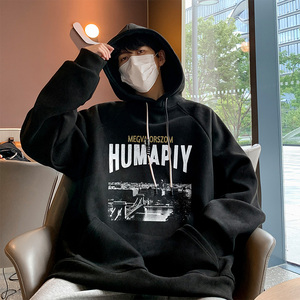 重磅420克麂皮绒供得物直播抖音品质连帽卫衣W6022P48图片