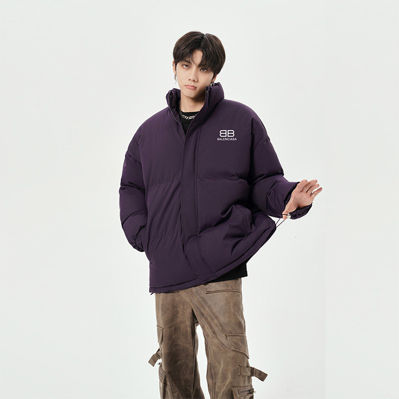 日系直播抖音高品质宽松男面包服羽绒棉棉衣外套M1047P90图片