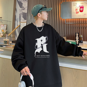 已注册供抖音直播品质重磅菠萝格圆领宽松男卫衣W2001P45控68图片
