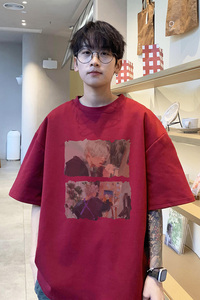 已注册直播得物重磅短袖T恤280克TB4323批28纯棉220克T4323P23图片