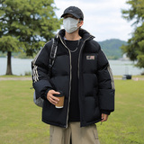 已注册拼三条杠面包服宽松男女情侣羽绒棉连帽棉衣C408M1239P100，男装棉衣，电商C408-1(原B339-1)