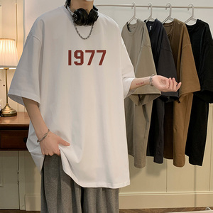 百叶窗美式字母宽松男女纯抖音供货T恤短袖A354 T335P25控39图片