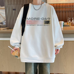 港风供直播抖音高品质重磅菠萝格宽松男卫衣W2066P45控68图片