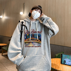 已注册港风直播抖音得物高品质男宽松连帽卫衣外套W5017P45控68图片
