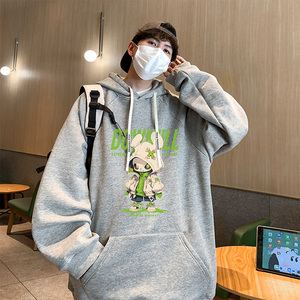 已注册港风抖音得物直播高品质男宽松连帽卫衣外套W5011P45控68图片