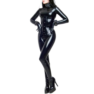 乳胶衣性感连体衣紧身衣包手脚立体裁剪胶衣女塑身 catsuit latex