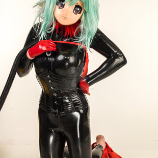 乳胶衣全包皮肤衣 kig连体衣移动手套kigurumi紧身衣肤色黑色可选