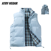 ATRY HEOAR棉马甲双面穿立领夹克坎肩背心外套复古国潮牌上衣秋冬