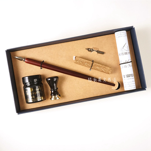 英国Manuscript 英文书法笔套装 圆体意大利印章火漆 自用送礼