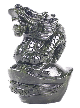 玉石青龙摆件石龙饰品